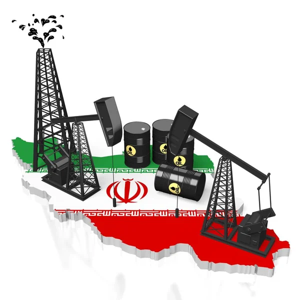 Puits Pétrole Iran Concept — Photo