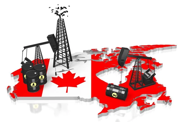 カナダのコンセプトで の油田 — ストック写真