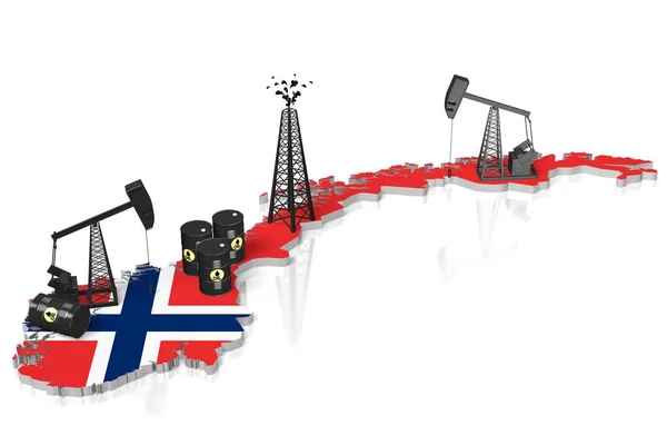 Oil Wells Norway Concept — Stock Photo, Image