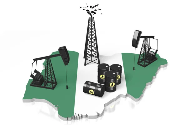 Нефтяные Скважины Нигерии — стоковое фото