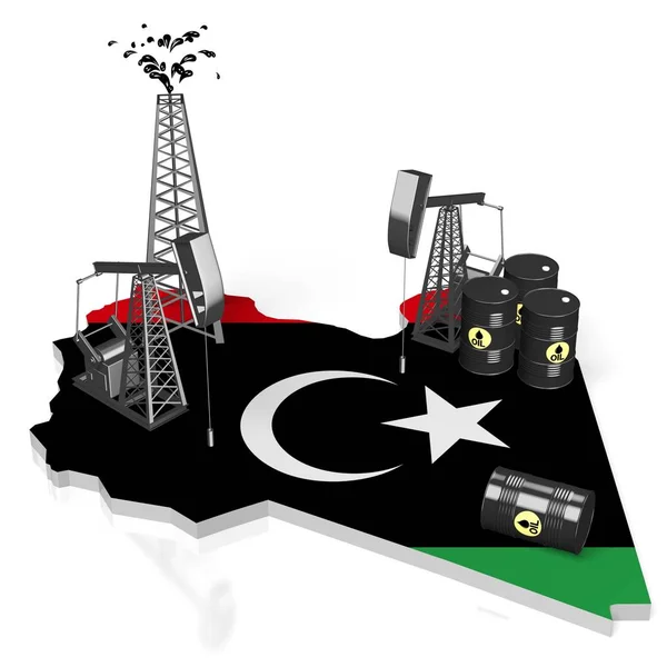 Oil Wells Libya Concept — Stock Photo, Image