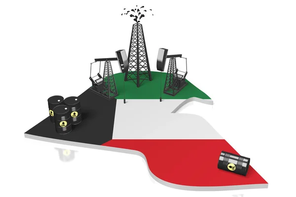 Pozzi Petroliferi Kuwait Concetto — Foto Stock