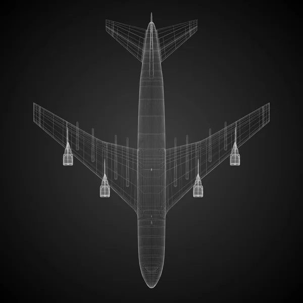 Düsenflugzeug Illustration — Stockfoto