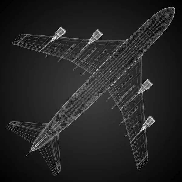 Sugárhajtású Repülőgép Illusztráció — Stock Fotó