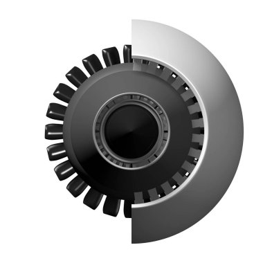 3D jet motoru - arkadan görünüm