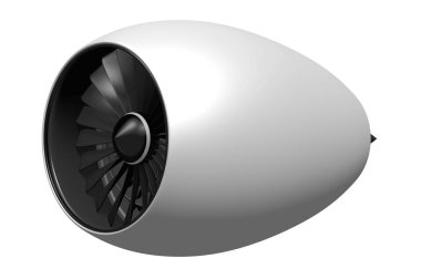 3D jet motoru - önden görünüm / yan görünüm