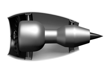 3D jet motoru - yan görünüm