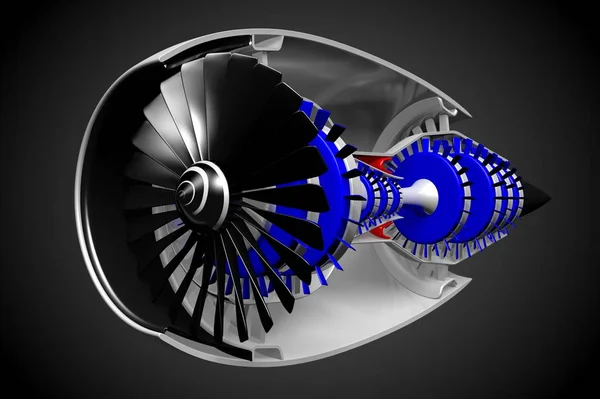 Jet Engine Illustration — Stock Photo, Image
