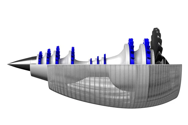 Ilustración Del Motor Jet — Foto de Stock