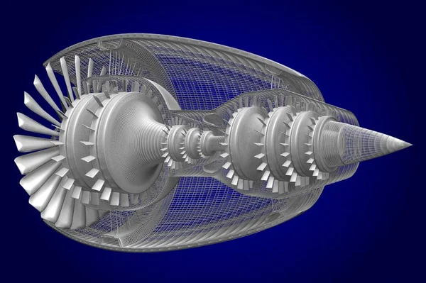 Jet Engine Illustration — Stock Photo, Image