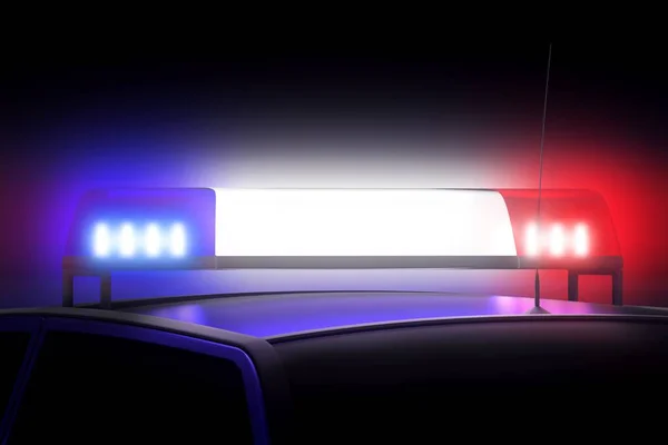 Blaue Und Rote Polizeilichter — Stockfoto