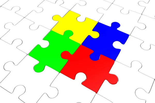 Conceito Equipe Puzzle — Fotografia de Stock