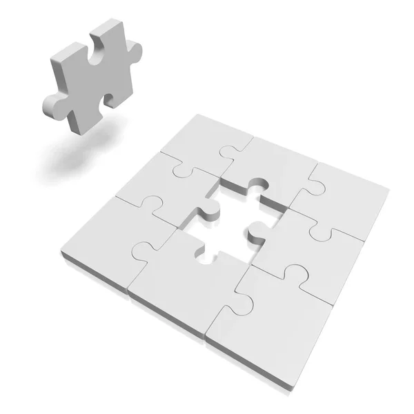 Puzzle Illustration — Stockfoto