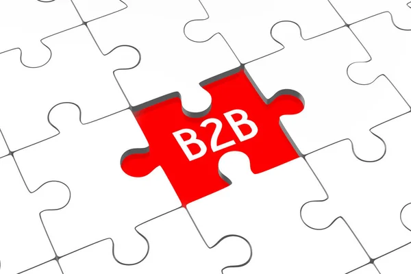 Illustration Puzzles B2B Business Business — Photo