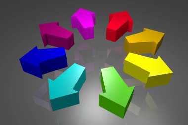 3D geometrik kavramı / illüstrasyon