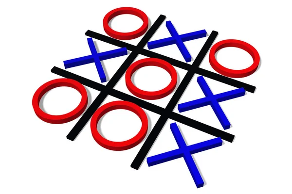 Geometriai Tic Tac Toe Játék — Stock Fotó