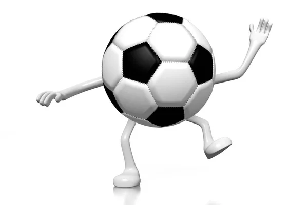 Soccerball Personaggio Dei Cartoni Animati — Foto Stock