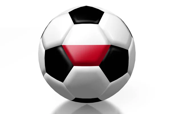 Soccerball Com Bandeira Nacional Polónia — Fotografia de Stock