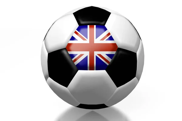 Soccerball Com Bandeira Nacional Grã Bretanha — Fotografia de Stock