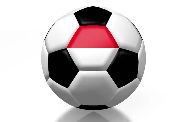 Soccerball Национальным Флагом Монако — стоковое фото