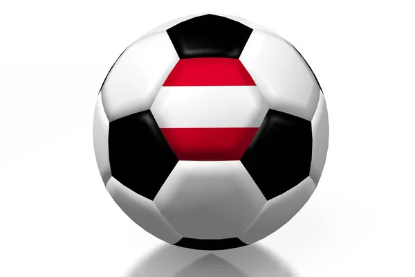 Soccerball Com Bandeira Nacional Áustria — Fotografia de Stock