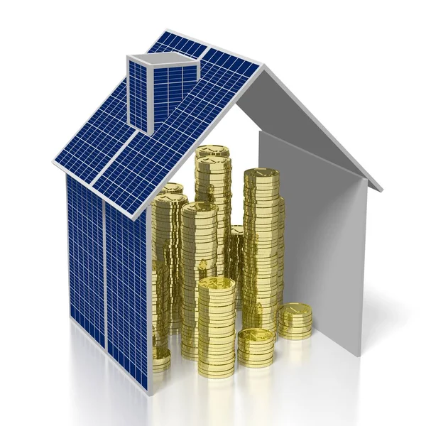 Money Solar Panels Concept — Stock Photo, Image