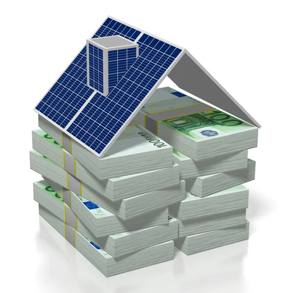 Money Solar Panels Concept — Stock Photo, Image