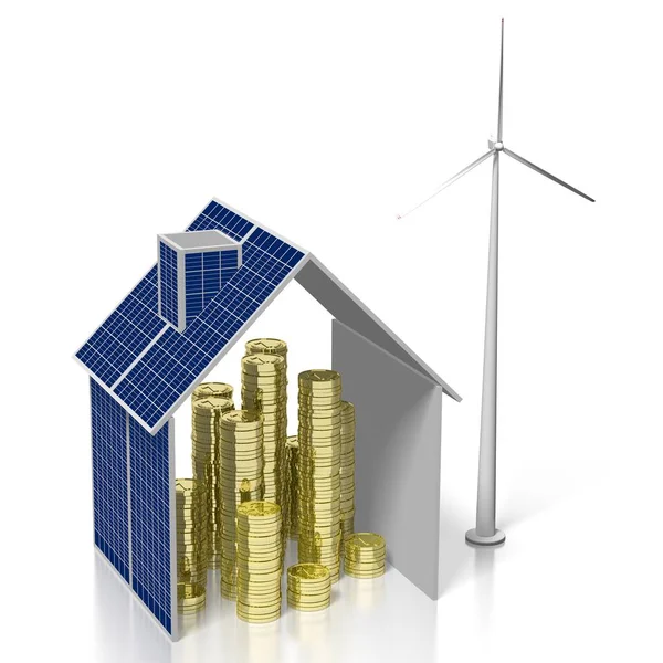 Hernieuwbare Energie Concept Illustratie — Stockfoto