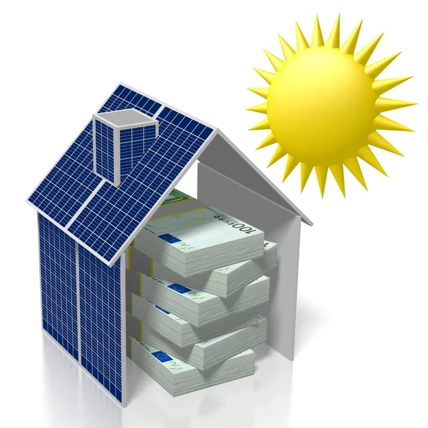 Soleil Concept Énergie Solaire — Photo