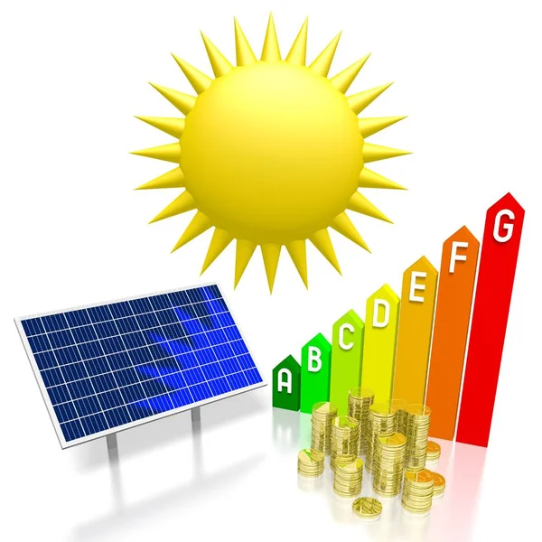 Zon Zonne Energieconcept — Stockfoto