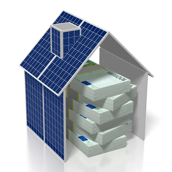 Money, solar panels concept — Stock Photo, Image