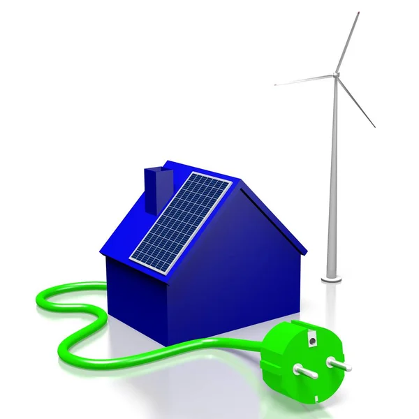 Concetto Energia Rinnovabile Illustrazione — Foto Stock