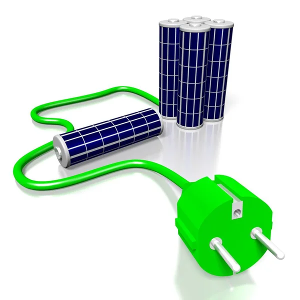 Zonnepanelen Concept Illustratie — Stockfoto