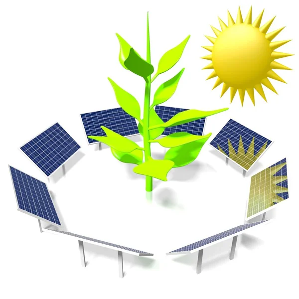 Sonne Solarenergiekonzept — Stockfoto