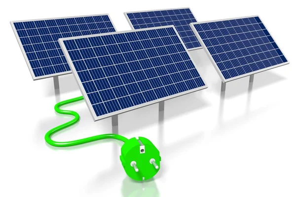 Zonnepanelen Concept Illustratie — Stockfoto