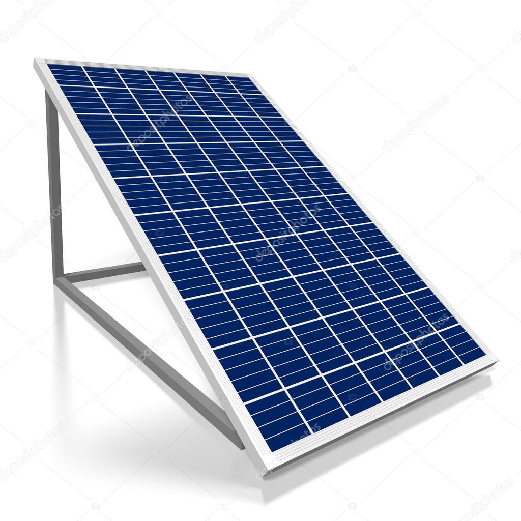 Solar panels concept - 3D illustration