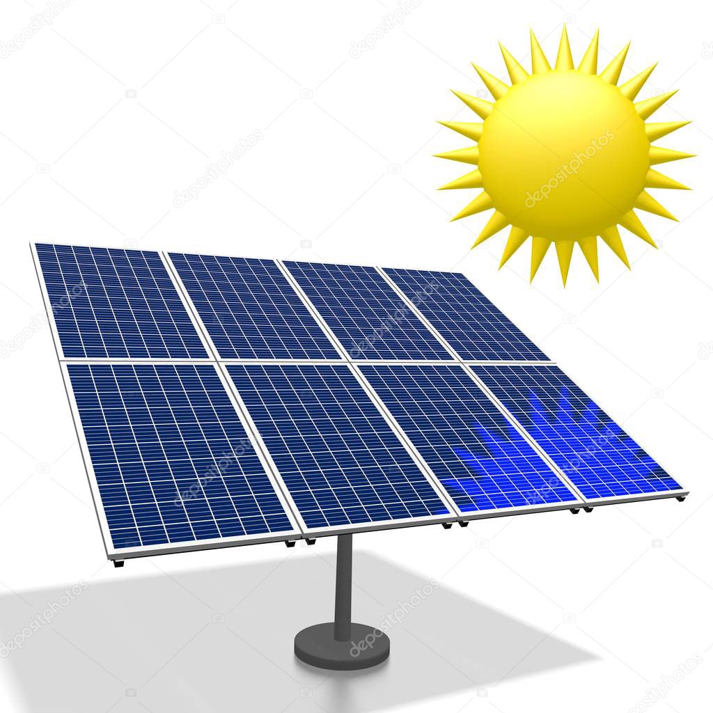 Sun, solar energy concept