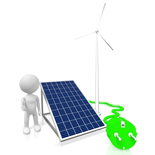 Obnovitelné Energetické Koncepce Ilustrace — Stock fotografie