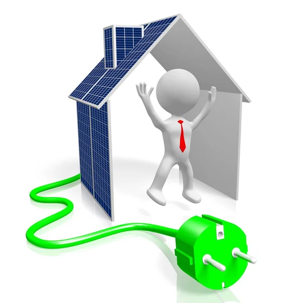 House Solar Panels Concept — Stock Photo, Image