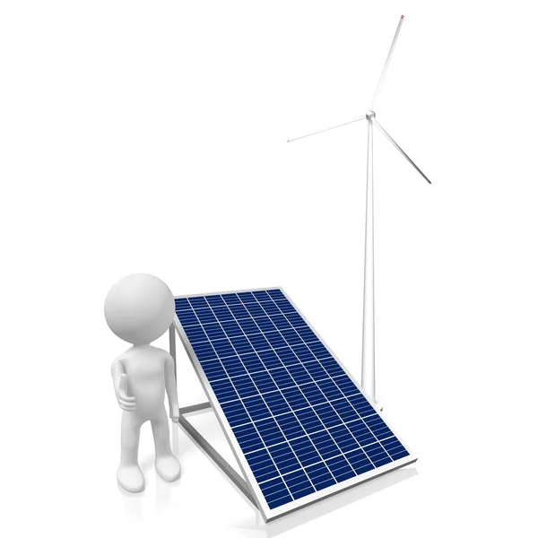 Obnovitelné Energetické Koncepce Ilustrace — Stock fotografie