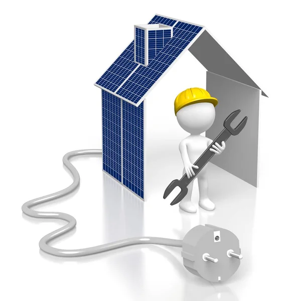 Solar Panels Assembly Illustration — Stock Photo, Image