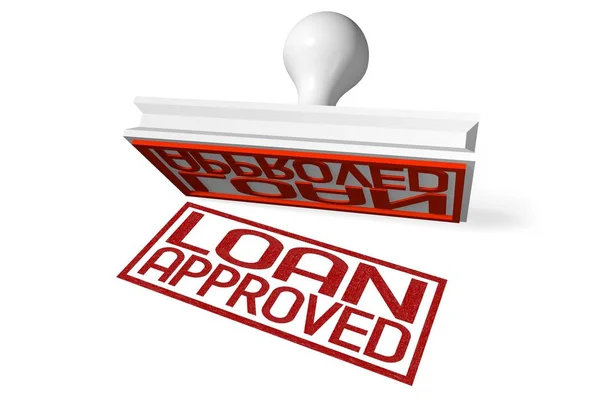 Rubber Stamp Loan Approved — Stock Photo, Image