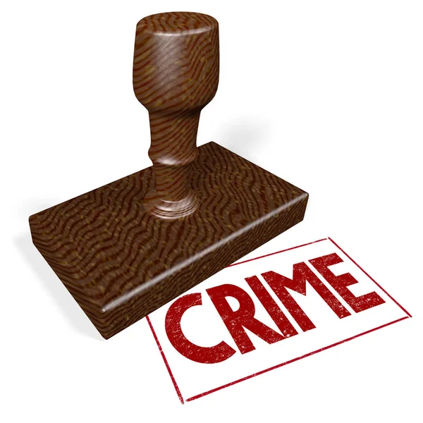 Rubber Stamp Crime — Stock Photo, Image