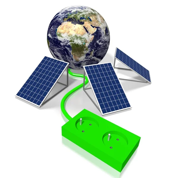 Earth Solar Panels Concept — Stock Photo, Image