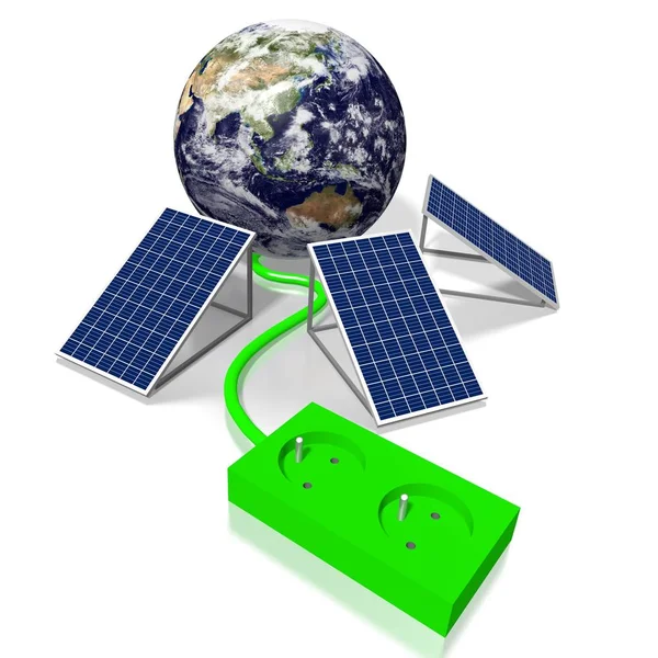 Earth Solar Panels Concept — Stock Photo, Image