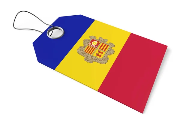 Prislapp Produkt Tillverkad Andorra — Stockfoto