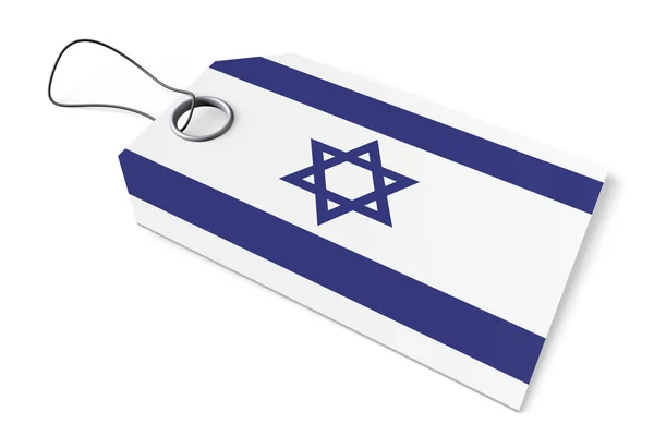 Prijskaartje Product Gemaakt Israël — Stockfoto