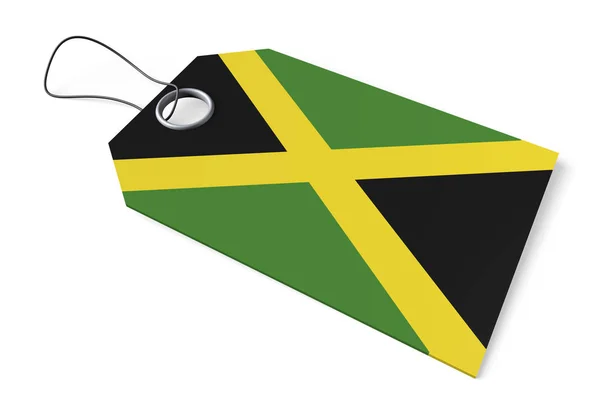 Prijskaartje Het Product Vervaardigd Jamaica — Stockfoto