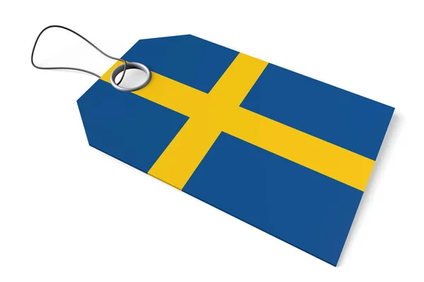 Prislapp Produkt Tillverkad Sverige — Stockfoto