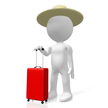 3D turist, seyahat kavramı